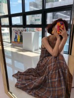 PARIS MATCH S/S 2021 女裝格仔吊帶連身裙
